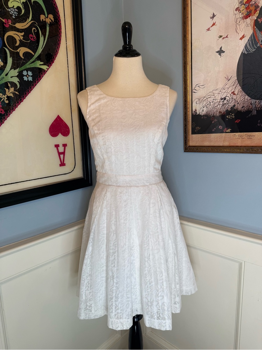 Max & Cleo White Lace Cindy Dress Sz 10
